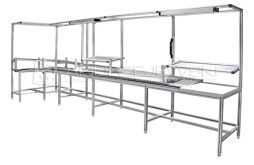 Assembly line with roller conveyorsAssembly line with roller conveyors