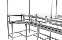 Assembly line with roller conveyorsAssembly line with roller conveyors