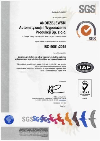  ISO certificate
