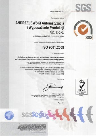  ISO certificate